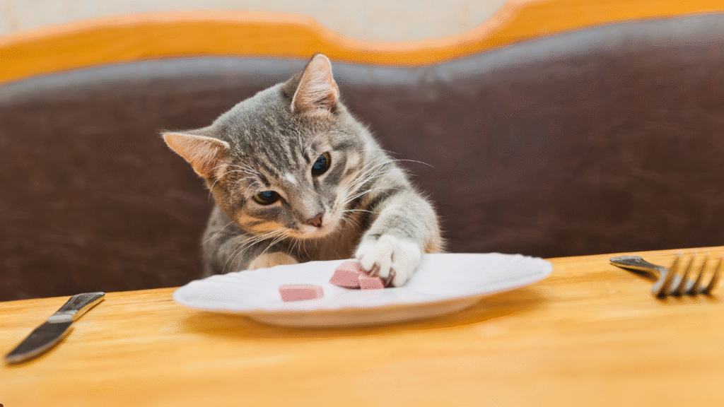 cat eating