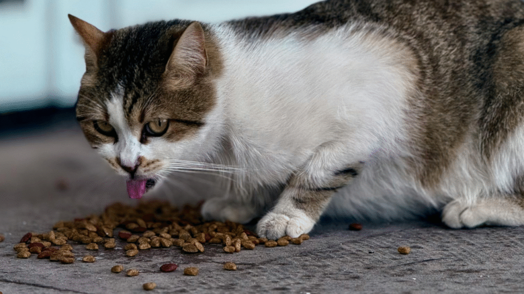 cat eating